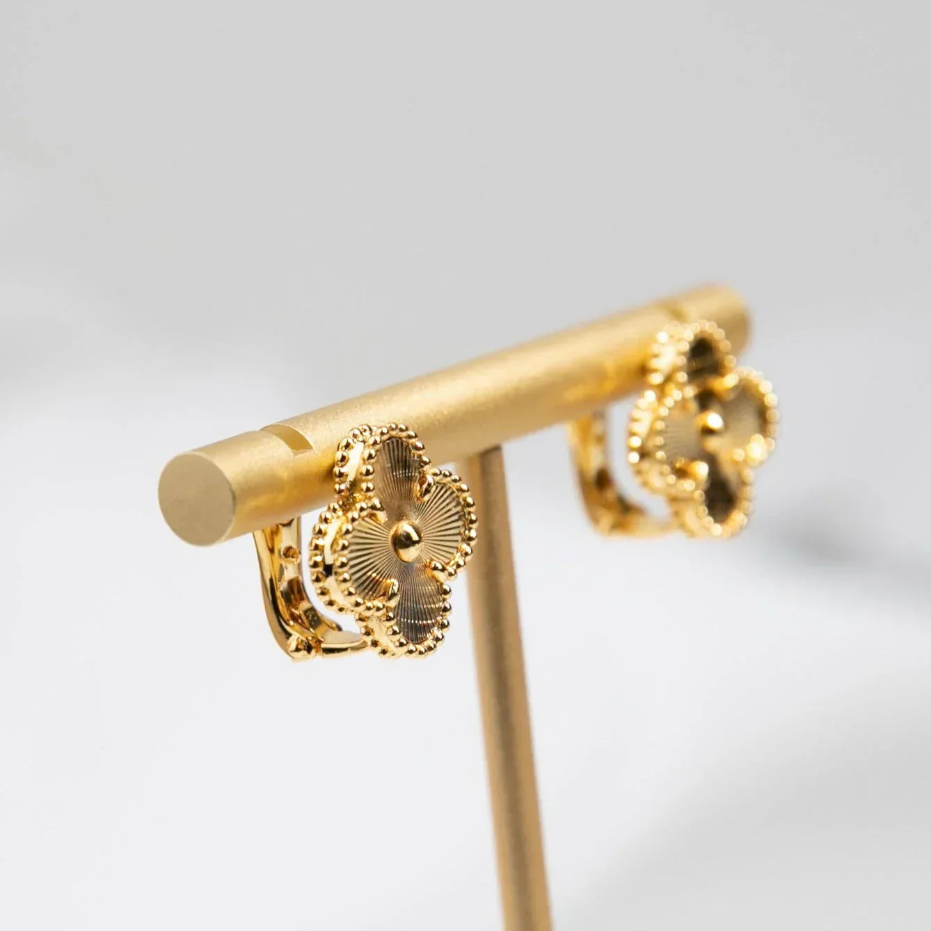 Camille Four-Leaf Ear Studs | Gold