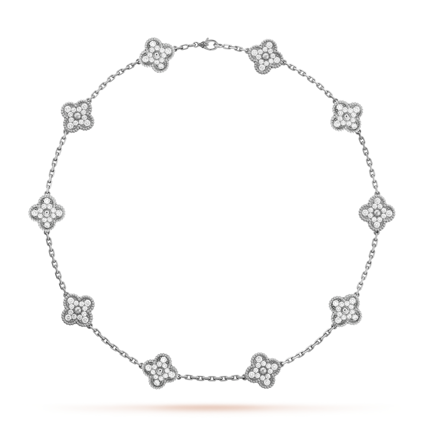 Lavinia Clover Necklace | Silver