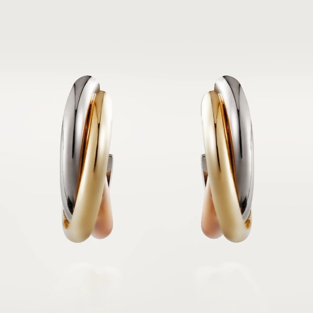 Nova Trinity Earrings | Gold & Silver