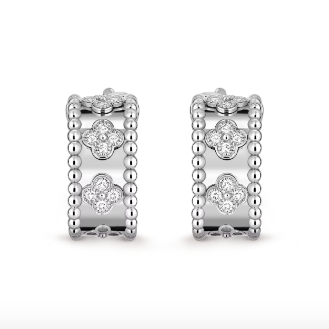 Isadora Earrings | Silver with Diamond Accents