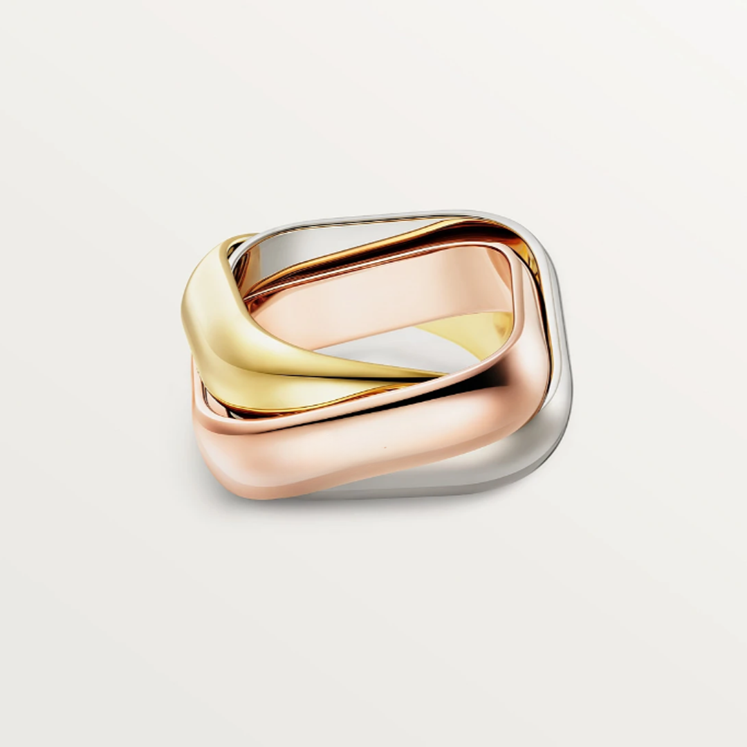 Giselle Trinity Ring | Gold, Rose Gold & Siver