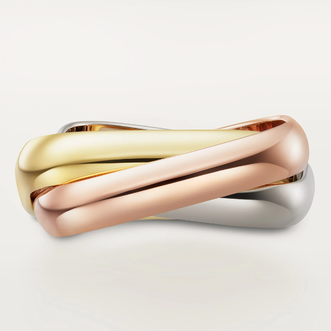 Giselle Trinity Ring | Gold, Rose Gold & Siver