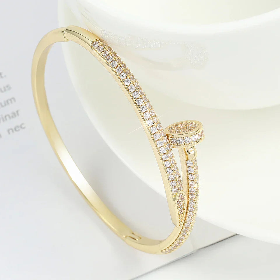 Hermiz Nail Bracelet | Stone-Embellished