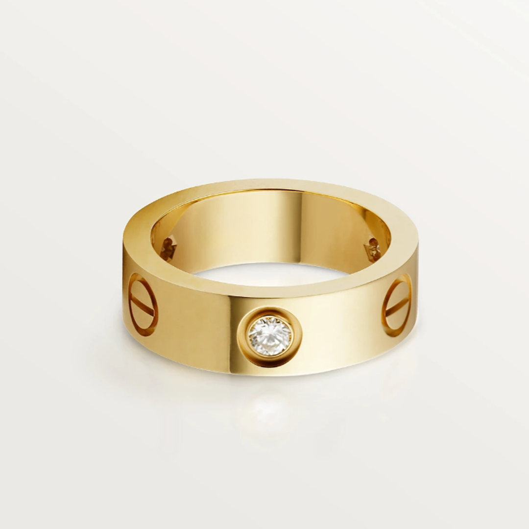 Serene Three-Diamond Love Ring