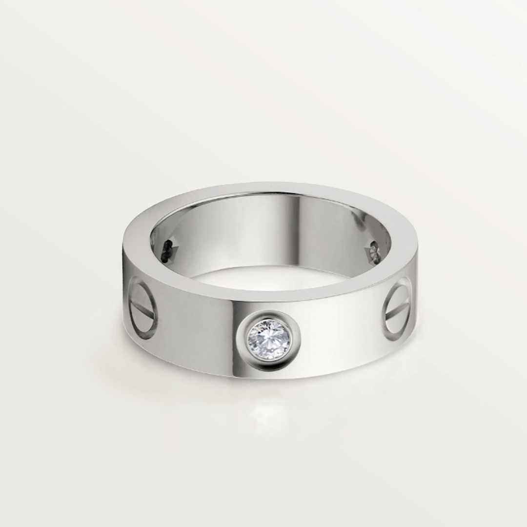 Serene Three-Diamond Love Ring
