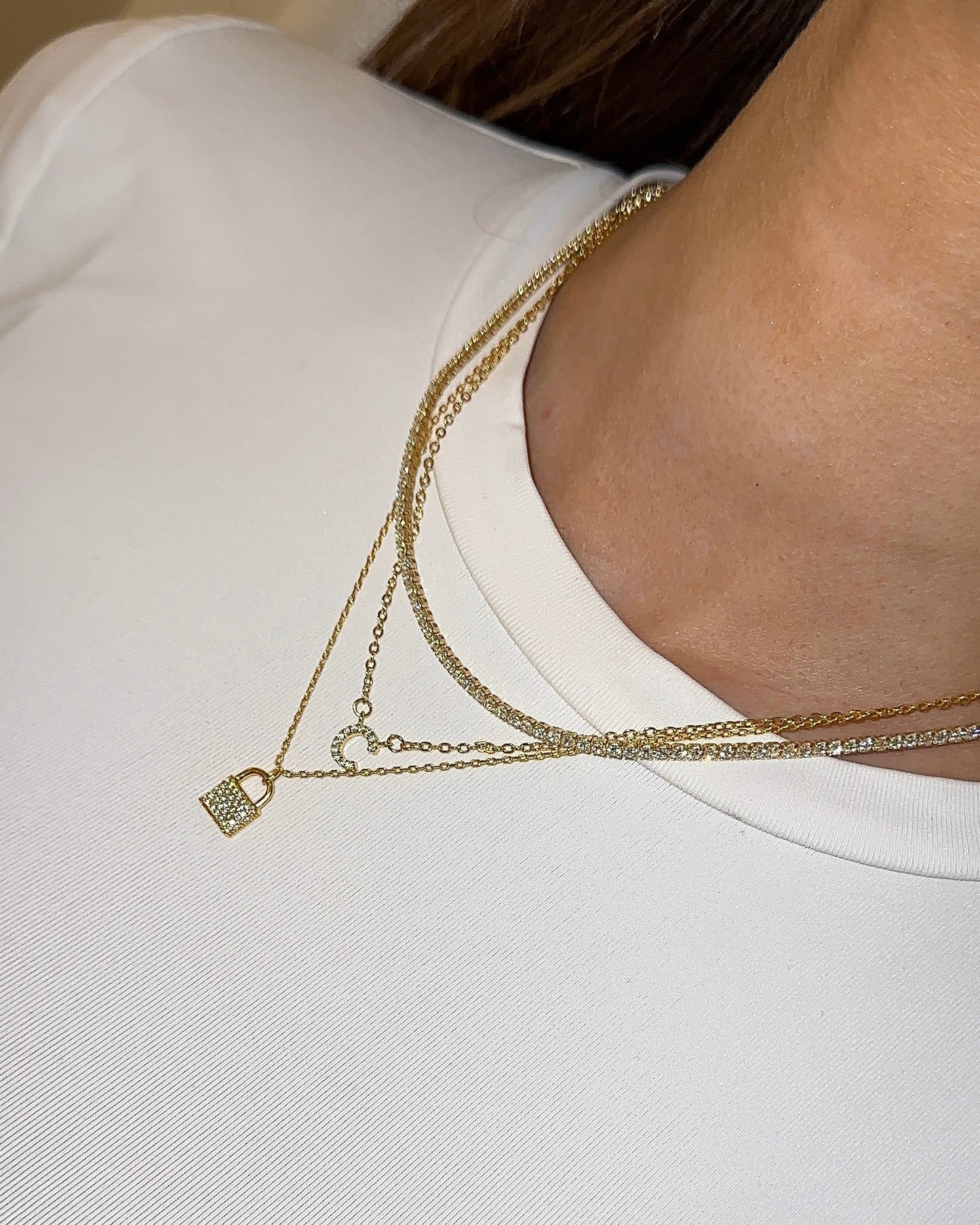 Isadora Initial Pendant Necklace | Gold