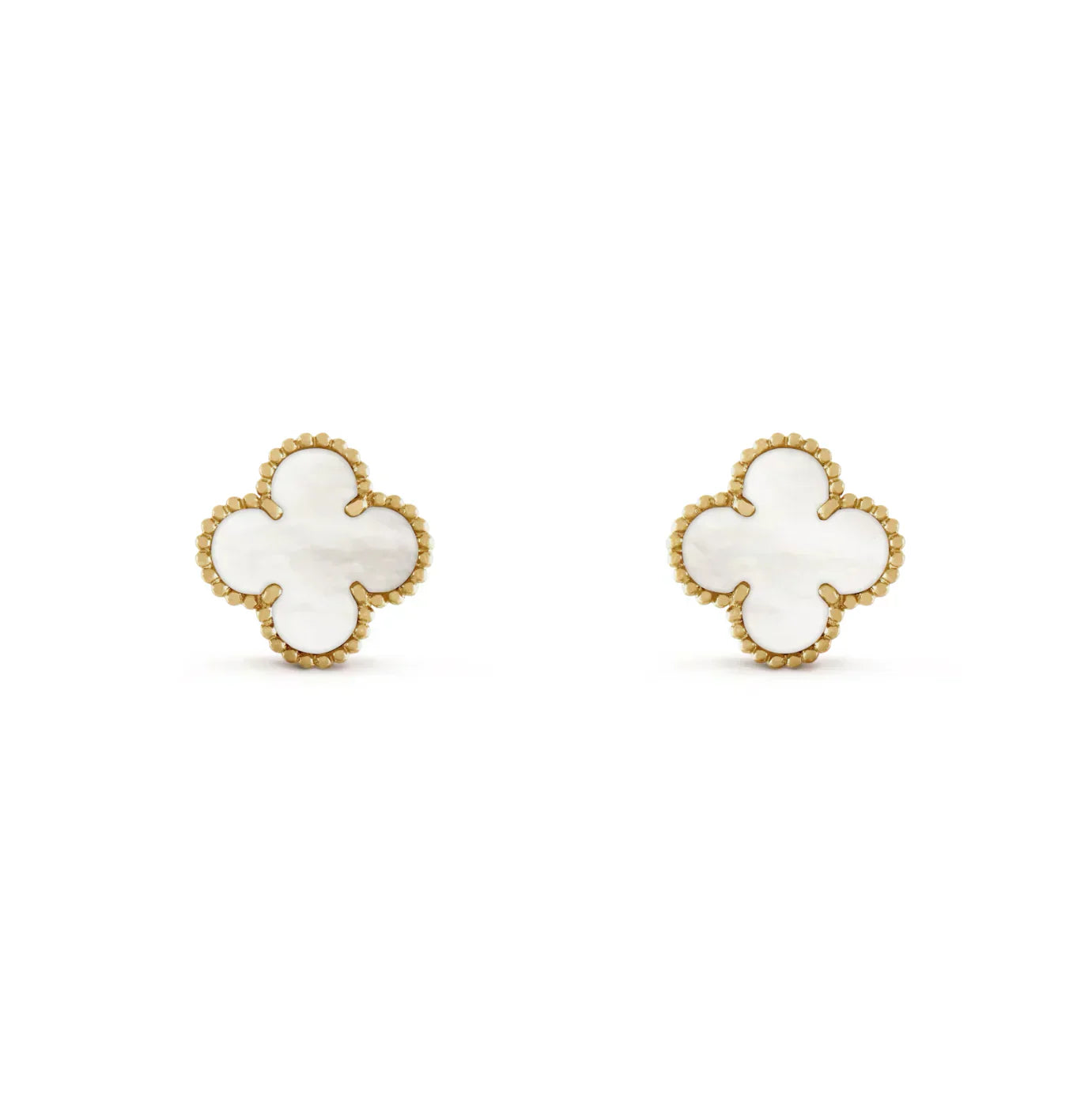 Saphira Coki Earrings | Gold & White