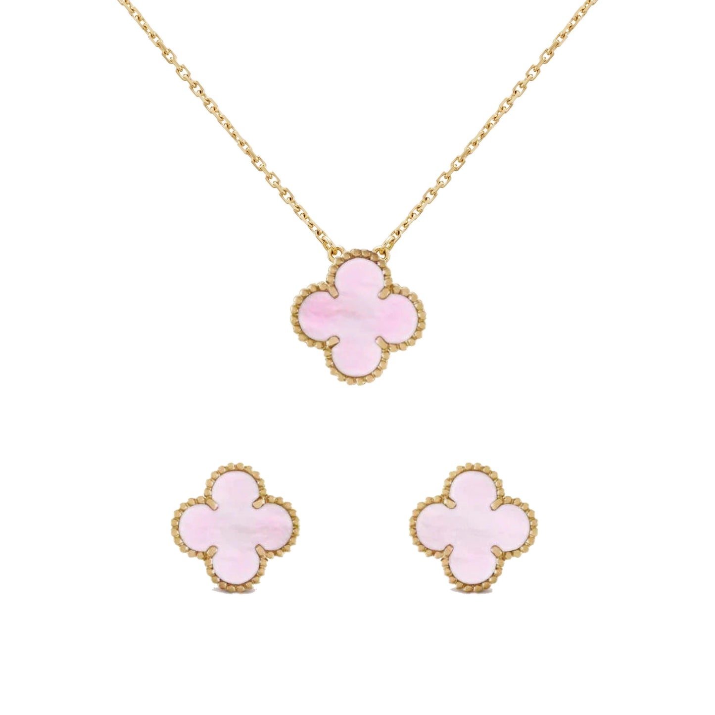 Azalea Clover Radiant Set | Gold & Pink