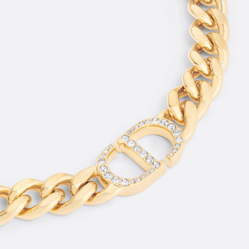 Diana Diamond Logo Necklace | Gold