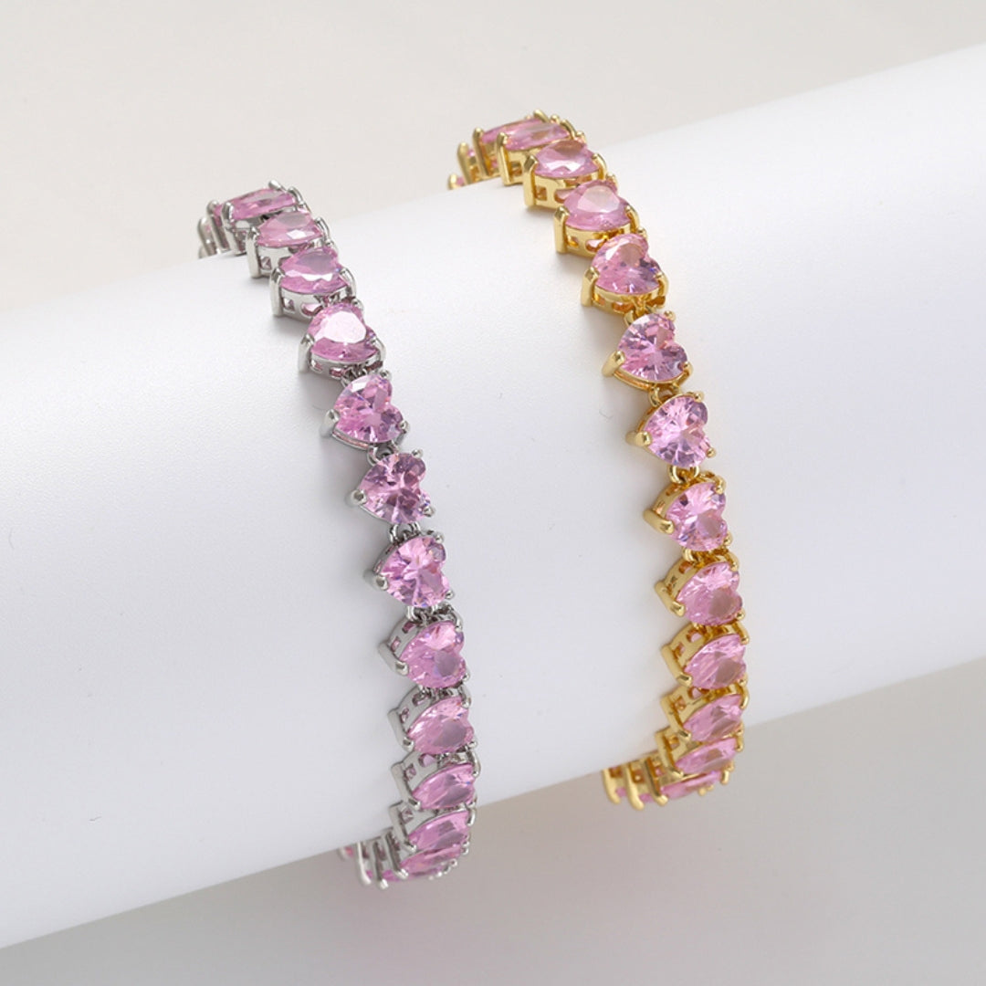 Nayeli Heart Tennis Bracelet