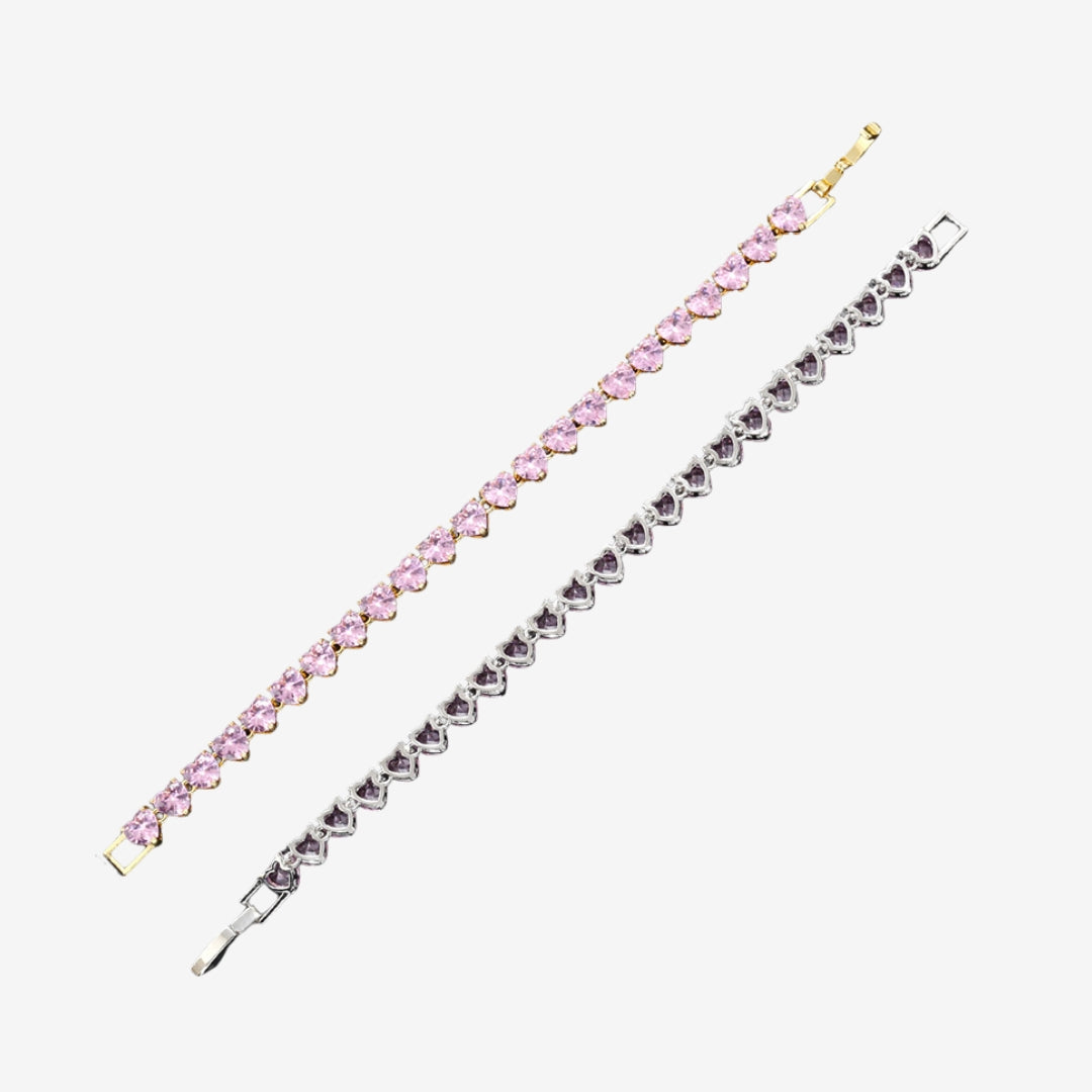 Nayeli Heart Tennis Bracelet