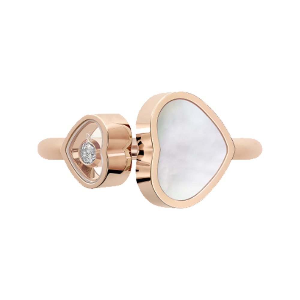 Heart Ring | Rose Gold & White