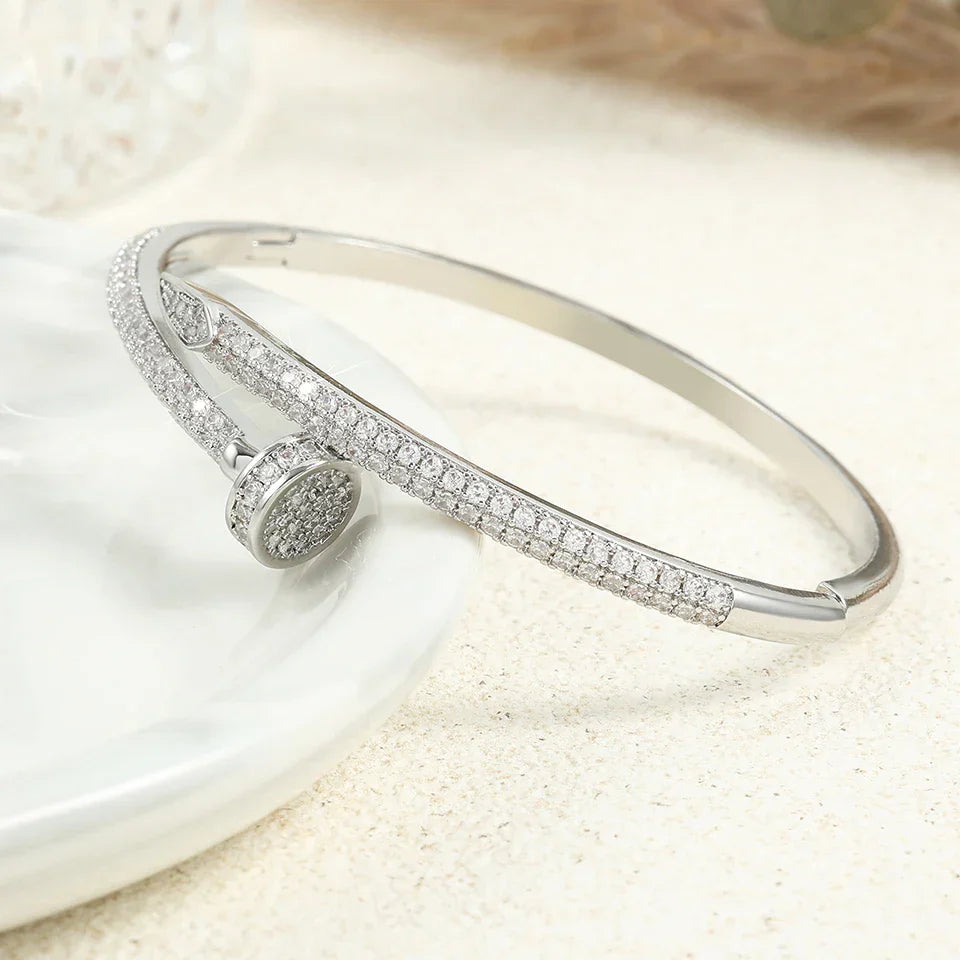 Hermiz Nail Bracelet | Stone-Embellished