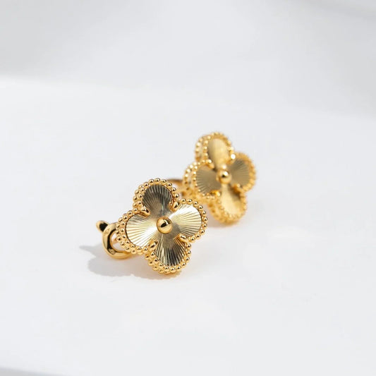 Camille Four-Leaf Ear Studs | Gold