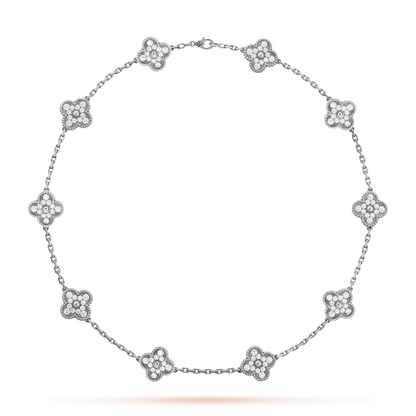 Lavinia Clover Necklace | Silver