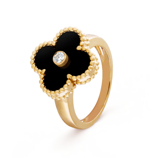 Amaya Ring | Black & Gold