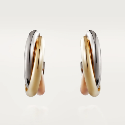 Nova Trinity Earrings | Gold & Silver