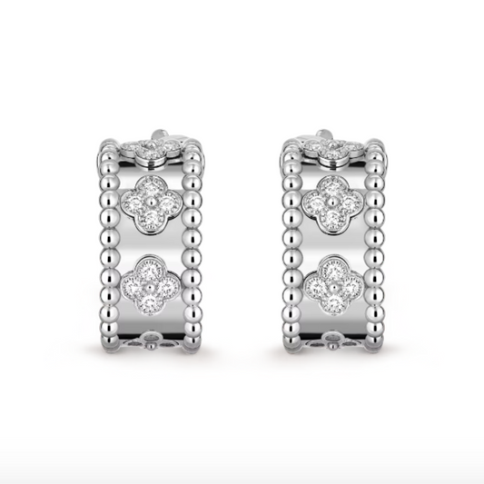 Isadora Earrings | Silver with Diamond Accents