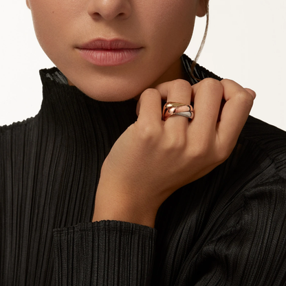 Giselle Trinity Ring | Gold, Rose Gold & Siver
