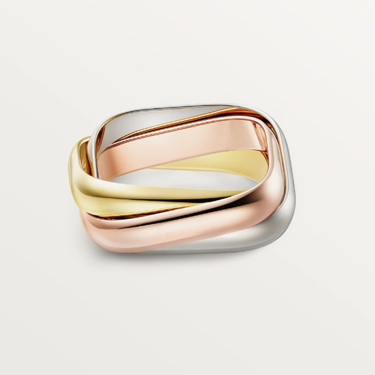Giselle Trinity Ring | Gold, Rose Gold & Siver