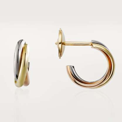 Nova Trinity Earrings | Gold & Silver