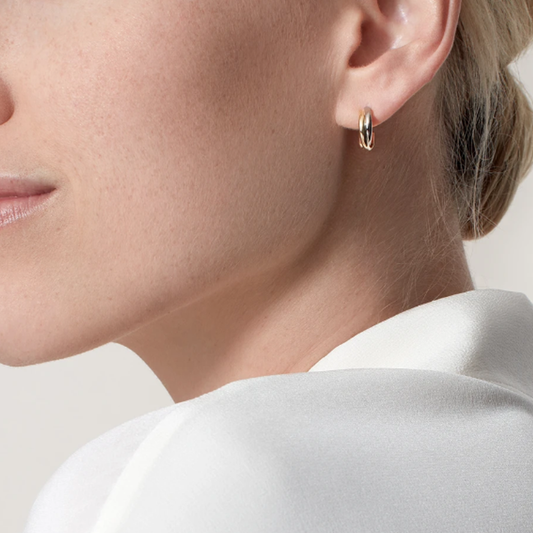 Nova Trinity Earrings | Gold & Silver