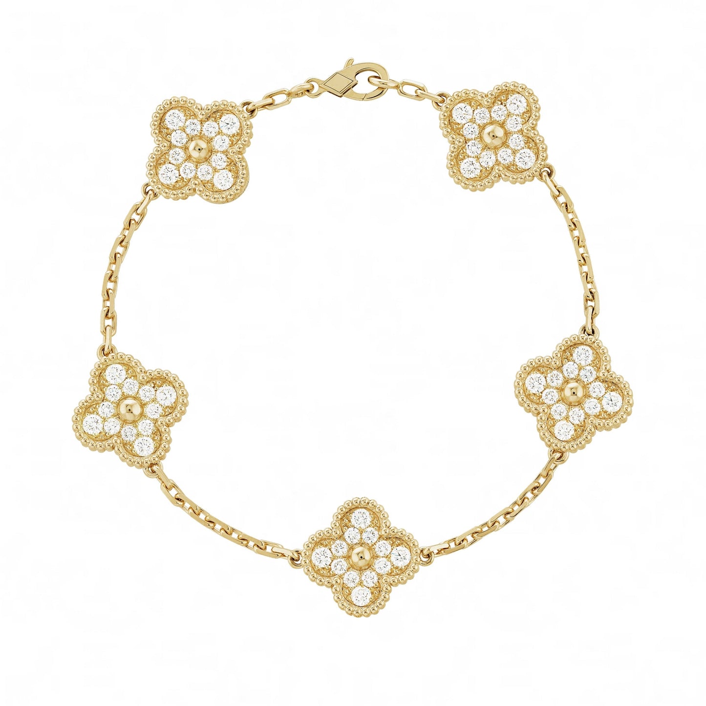 Elle Clovershine Bracelet | Gold & Diamond