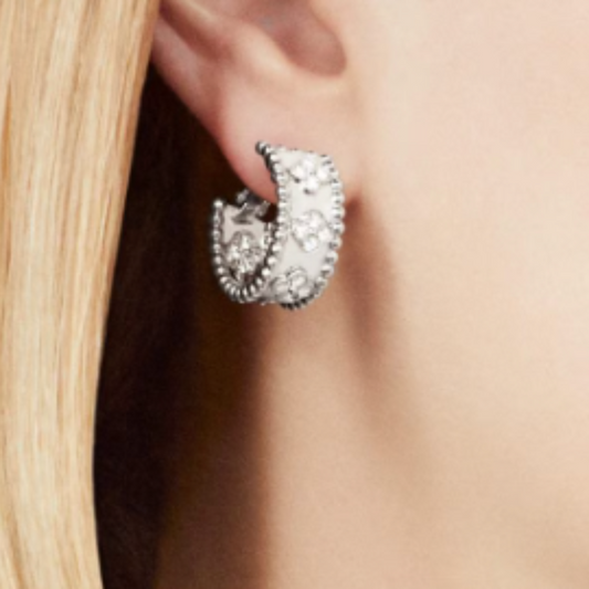 Isadora Earrings | Silver with Diamond Accents