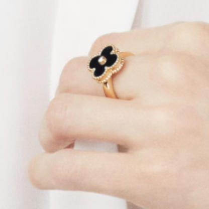 Amaya Ring | Black & Gold