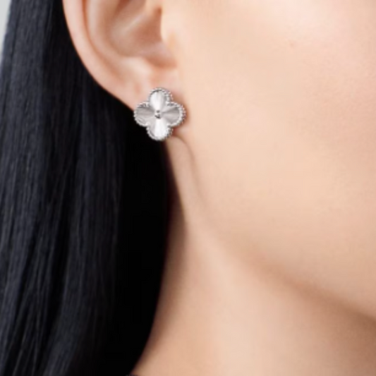 Alira clover Earrings | Silver