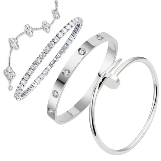 Belle Elegant Stacked Design | Silver