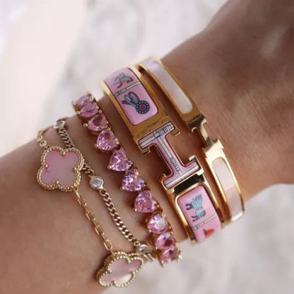 Nayeli Heart Tennis Bracelet