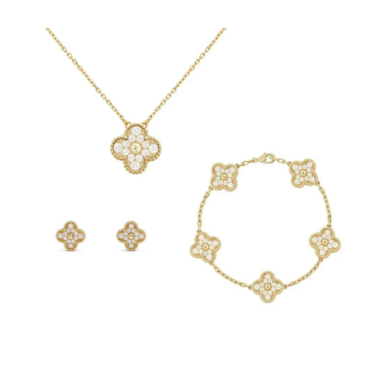 Nova Luxe Radiant Diamond Jewelry Set | Gold