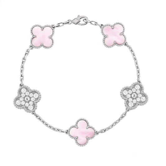 Rose Clover Bliss  | Pink & Silver