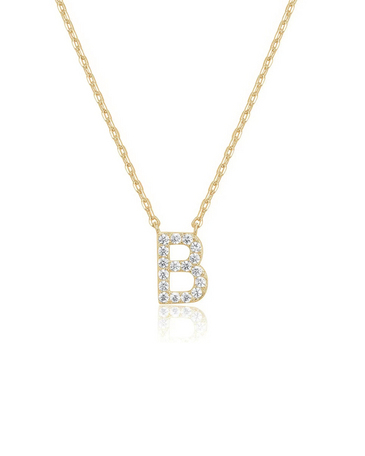 Isadora Initial Pendant Necklace | Gold