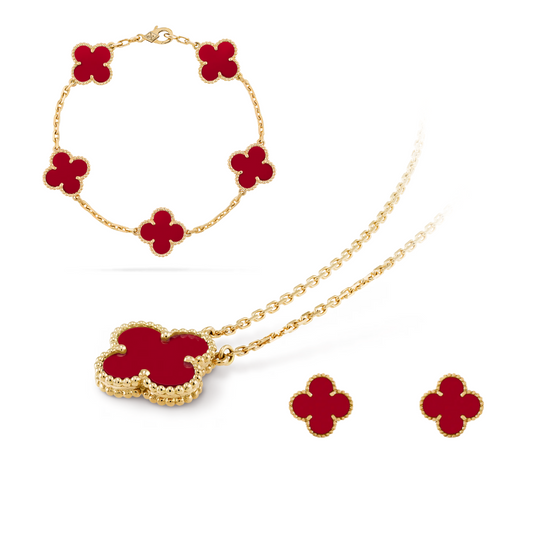 Clea Luxe Radiance Set | Gold & Red