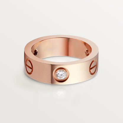 Serene Three-Diamond Love Ring