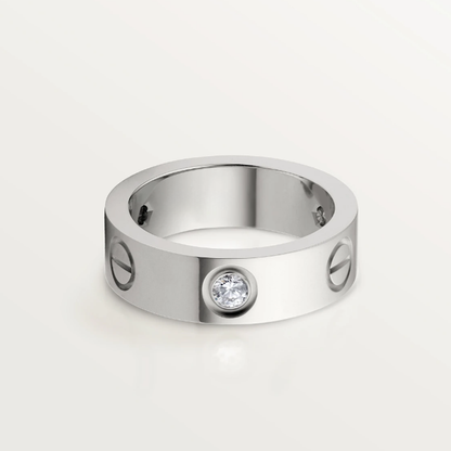 Serene Three-Diamond Love Ring