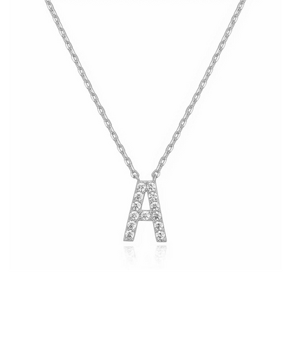 Noelia Initial Necklace | Silver