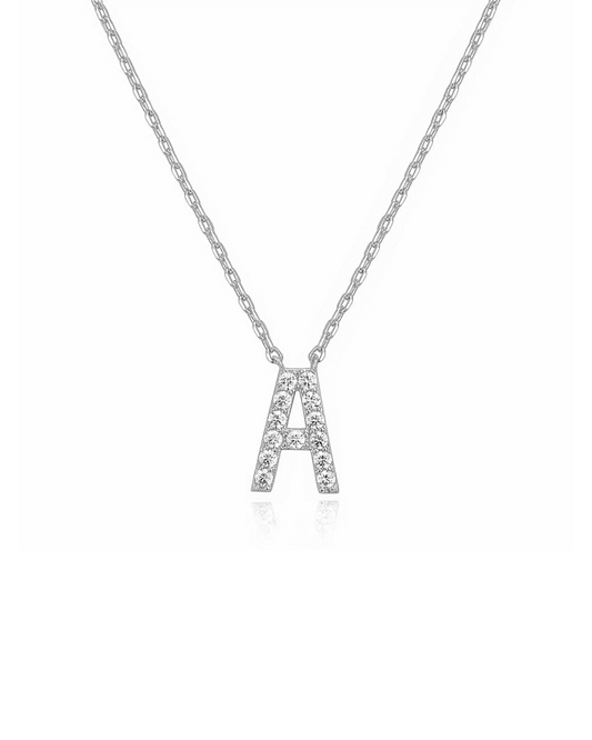 Noelia Initial Necklace | Silver