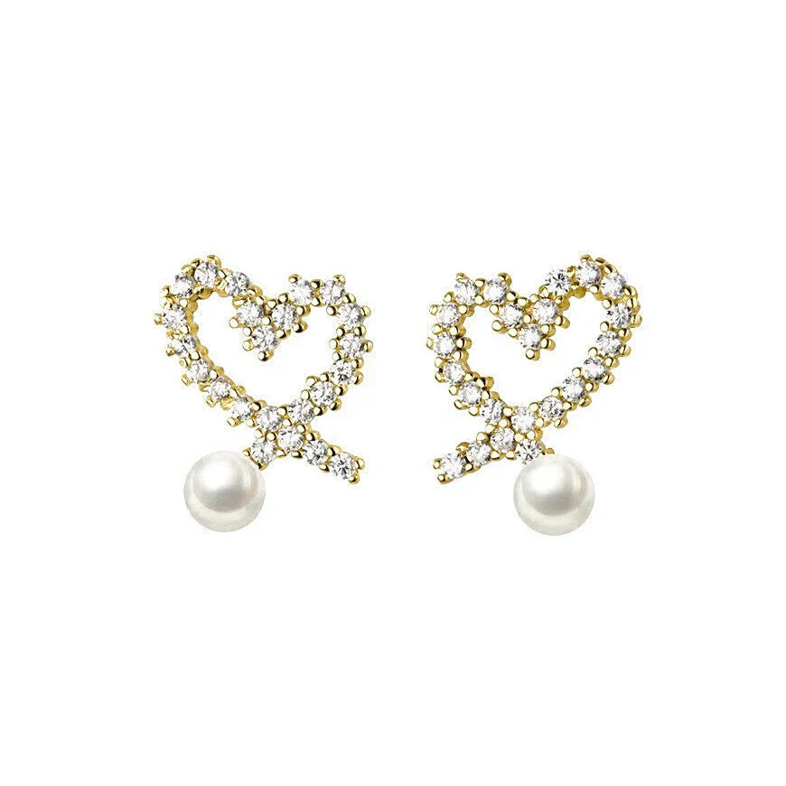 Liana Heart Earrings | Gold