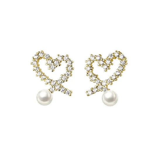 Liana Heart Earrings | Gold