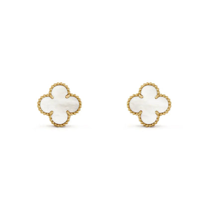 Saphira Coki Earrings | Gold & White