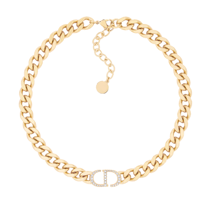 Diana Diamond Logo Necklace | Gold