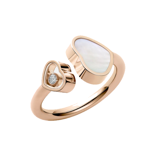 Heart Ring | Rose Gold & White