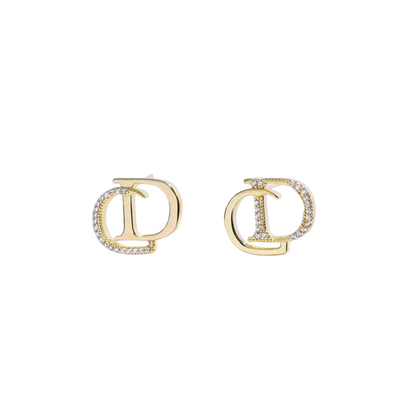 Seraphina CD Shaped Earrings | Gold