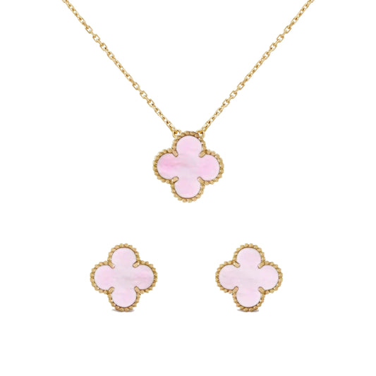 Azalea Clover Radiant Set | Gold & Pink