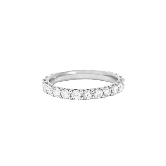 Amber Cat Ring | Silver Diamond
