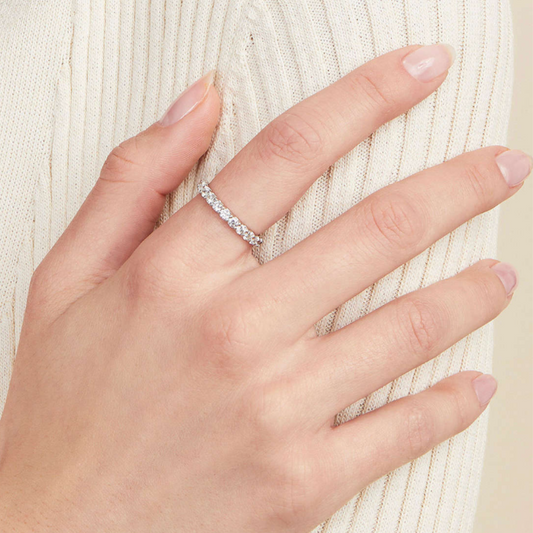 Amber Cat Ring | Silver Diamond