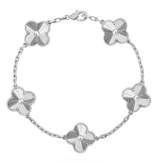 Tessa Trinity Clover Bracelet | Silver